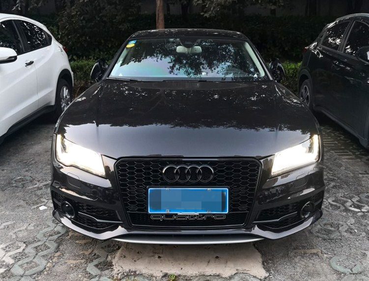 2009-2015 For Audi A7 S7 C7 RS7 Style Honeycomb Grille With Lower Mesh