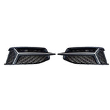 2019-2022 Audi Front Bumper Down Grille Honeycomb Style Non S Line Fog Light Grilles For Audi A6 S6 C8