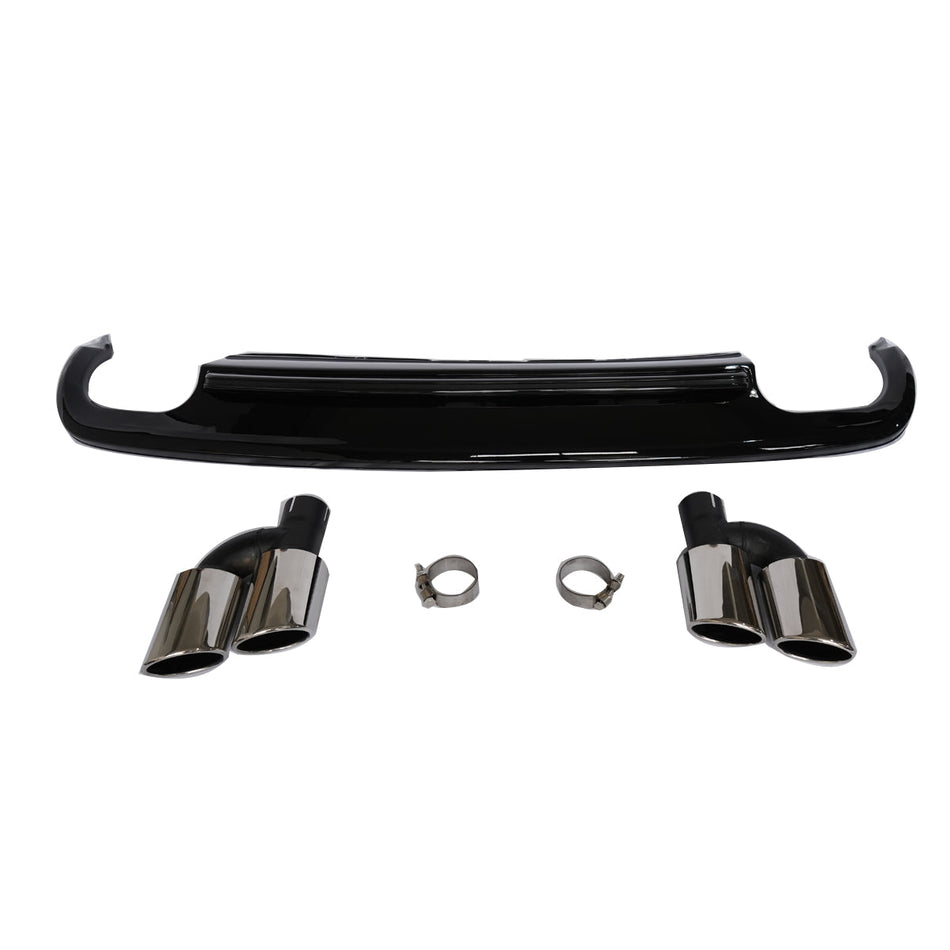 2012-2016 For Audi A5 S5 B8.5 Audi S5 Style A5 Non S line diffuser with tailpipe Exhaust Tips