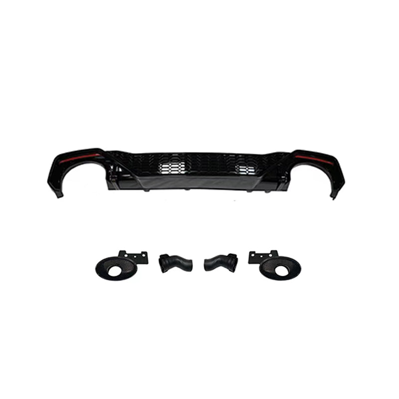 2019-2025 For Audi A7 S7 C8 Audi RS7 S7 Style A7 Rear Diffuser With Tailpipe Exhaust Tips