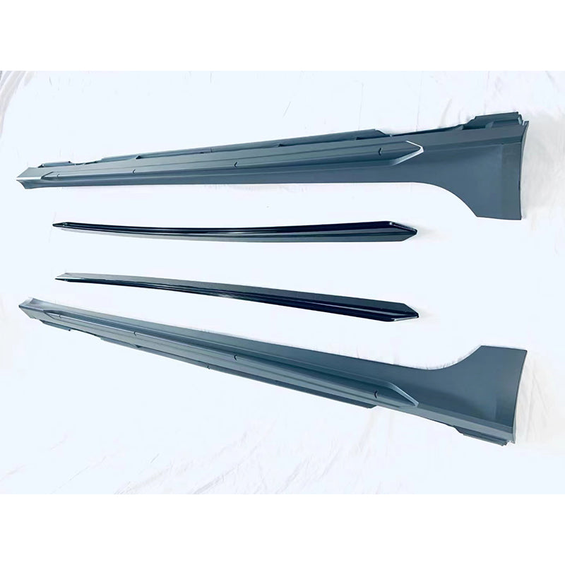2019-2023  For Audi A6 S6 C8 RS6 Side Skirt Extensions | Gloss Black | Pair (Left + Right)