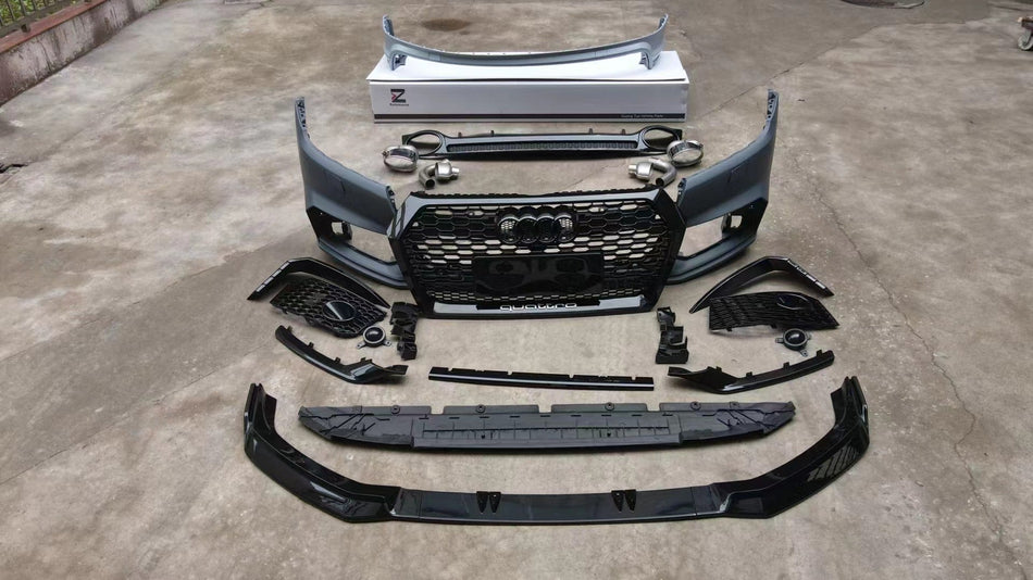 2019-2021 For Audi Q5/SQ5 B9 Front Bumper RSQ5 Style Body Kits With Gloss Black Grille | Front Lip