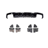 2019-2025 For Audi A7 S7 C8 Audi RS7 S7 Style A7 Rear Diffuser With Tailpipe Exhaust Tips