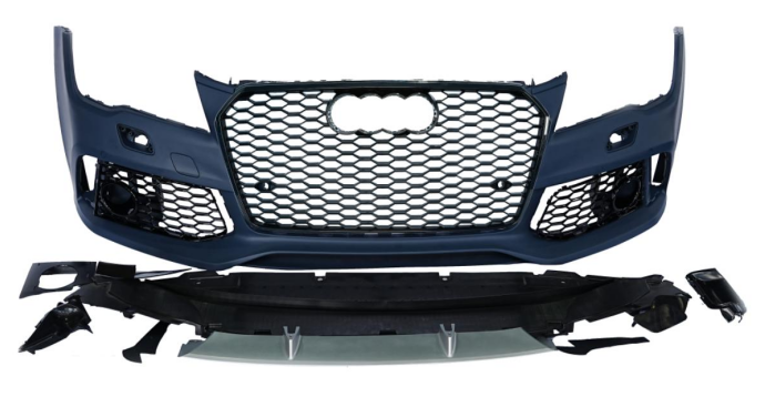 2008-2015 For A7/S7 C7 Upgrade To C7.5 RS7 Style Front Bumper Body kits With Honeycomb Grille