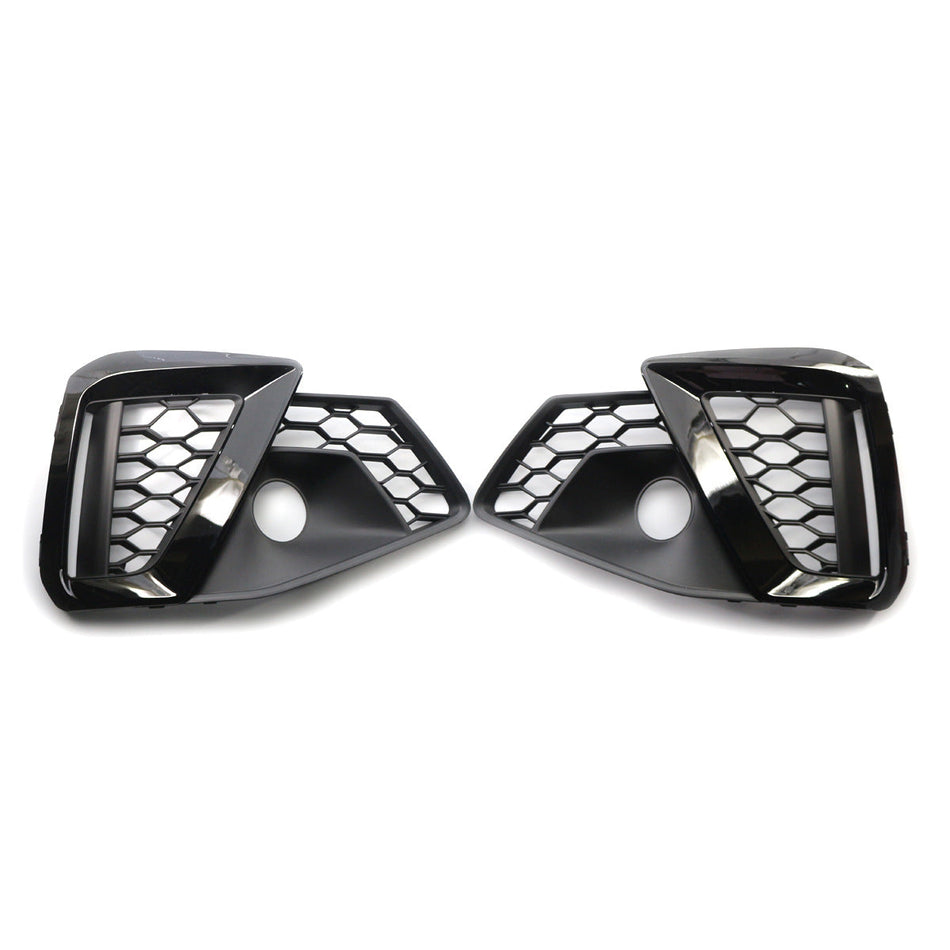 2020-2024 For Audi A4 S4 B9.5 Audi Front Bumper Down Grille Honeycomb Style S line Fog Light Grilles