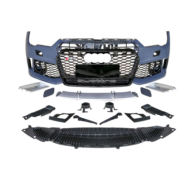 2016-2018 For A7/S7 C7.5 Body Kits RS7 Style Front Bumper With Honeycomb Grille Fog Light Grille