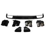 2019-2025 For Audi A6 S6 C8 C8.5 Rear Diffuser With Tailpipe Exhaust Tips