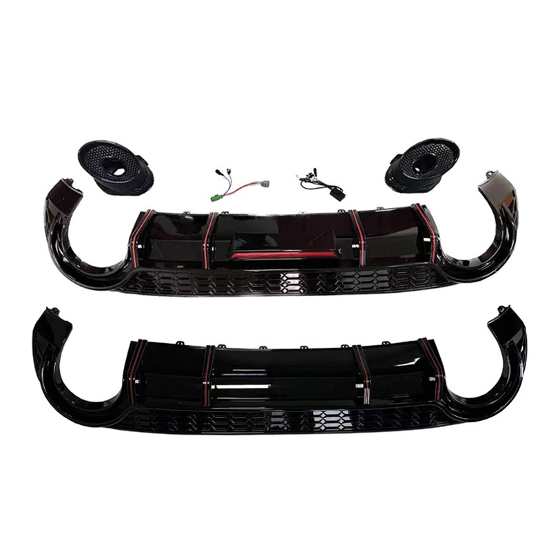 2020-2024 For Audi A3 S3 8Y S line rear diffuser and large dual tailpipe