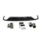 2013-2016 For Audi A4 S4 B8.5 S line diffuser with tailpipe