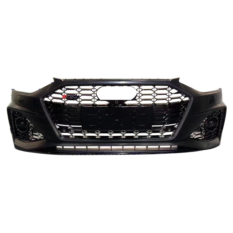 2020-2024 For A4/S4 B9.5 Body Kits With ACC Fog Light Grill Bumper Down Grille Honeycomb Grille Front Lip Splitter | RS4 Style Front Bumper