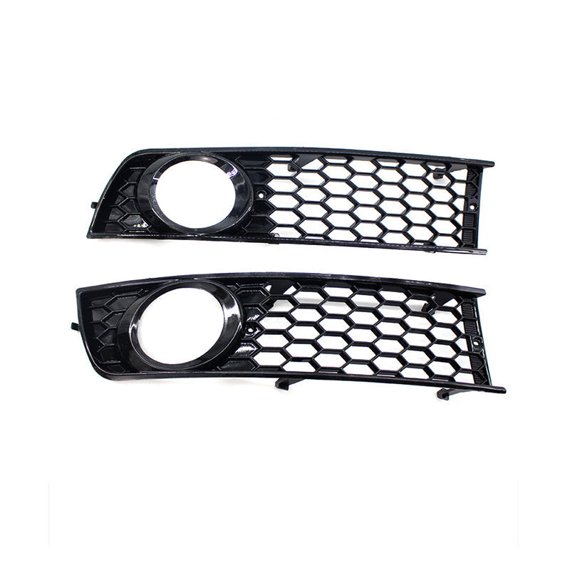 2001-2004 For Audi A4 S4 B6 Front Bumper Down Grille Honeycomb Style Honeycomb Fog Light Grilles