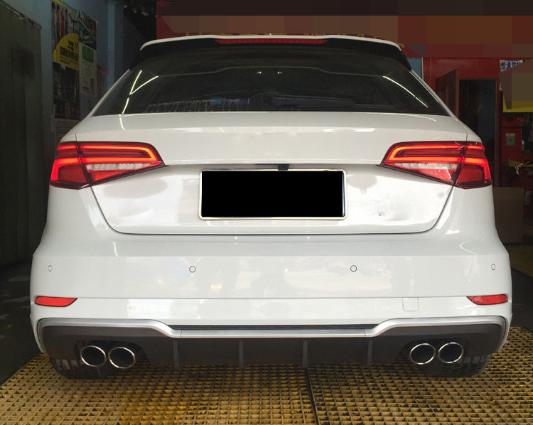 2017-2019 For Audi A3 S3 8V.5 S line rear diffuser and tailpipe