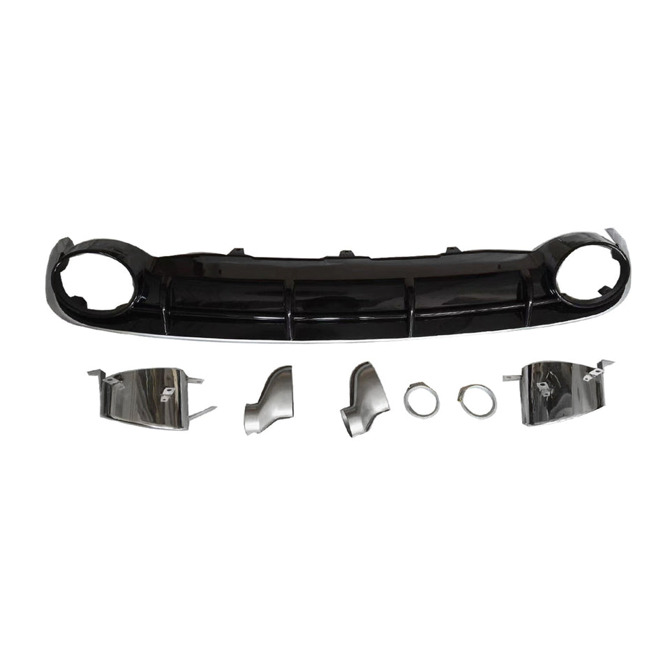 2012-2015 For Audi A6 S6 C7 Audi RS6 Style Rear Diffuser With Tailpipe Exhaust Tips