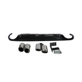 2008-2012 For Audi A4 S4 B8 Rear Diffuser With Tailpipe