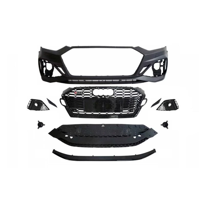 2017-2019 For A5/S5 B9 Upgrade B9.5 Style Body Kits With ACC Fog Light Grille Honeycomb Grille Front Lip Splitter | RS5 Bumper