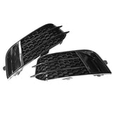2011-2015 For Audi A1 S1 8X Front Bumper Down Grille Honeycomb Style Honeycomb Fog Light Grilles