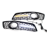 2008-2012 For Audi A3 S3 8P.5 8PA Front Bumper Down Grille Honeycomb Style Honeycomb Fog Light Grilles