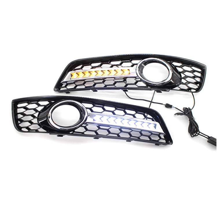 2008-2012 For Audi A3 S3 8P.5 8PA Front Bumper Down Grille Honeycomb Style Honeycomb Fog Light Grilles