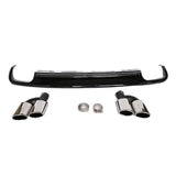 2012-2015 For Audi A6 S6 C7 Non Sline Rear Diffuser With Tailpipe Exhaust Tips