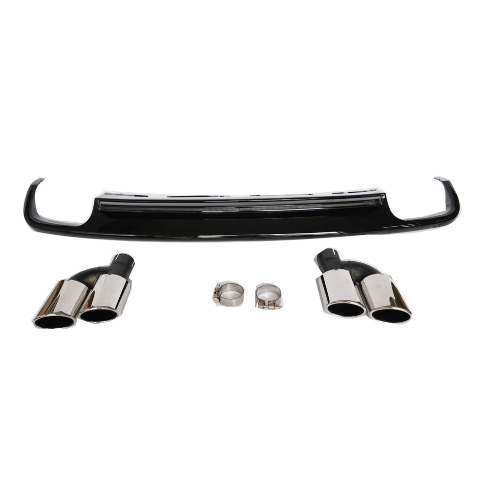 2012-2015 For Audi A6 S6 C7 Rear Diffuser With Tailpipe Exhaust Tips