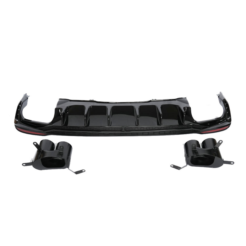 2020-2024 For Audi A4 S4 B9.5 Audi S4 Style A4 Diffuser With Tailpipe Exhaust Tips