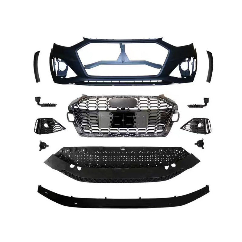 2020-2024 For Audi A4 Allroad Front Bumper RS4 B9.5 Style Body Kits With ACC Front Grill