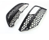 2013-2016 For Audi A3 S3 8V Front Bumper Down Grille Honeycomb Style Fog Light Grilles