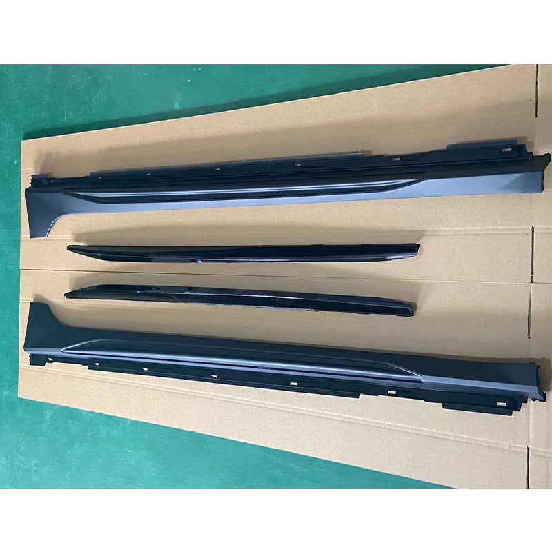 2019-2023  For Audi A6 S6 C8 RS6 Side Skirt Extensions | Gloss Black | Pair (Left + Right)