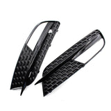 2012-2016 For Audi A5 S5 B8.5 Front Bumper Down Grille Honeycomb Style Fog Light Grilles