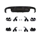 2018-2021 For Audi Q5 SQ5 B9 Rear Bumper Diffuser SQ5 Style Splitter Lip | With Exhaust Tips