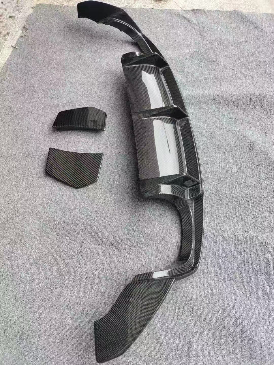 2015-2019 For Audi TTRS TTS TT MK3 FV Real Carbon Fiber Rear Bumper Diffuser Splitter Lip