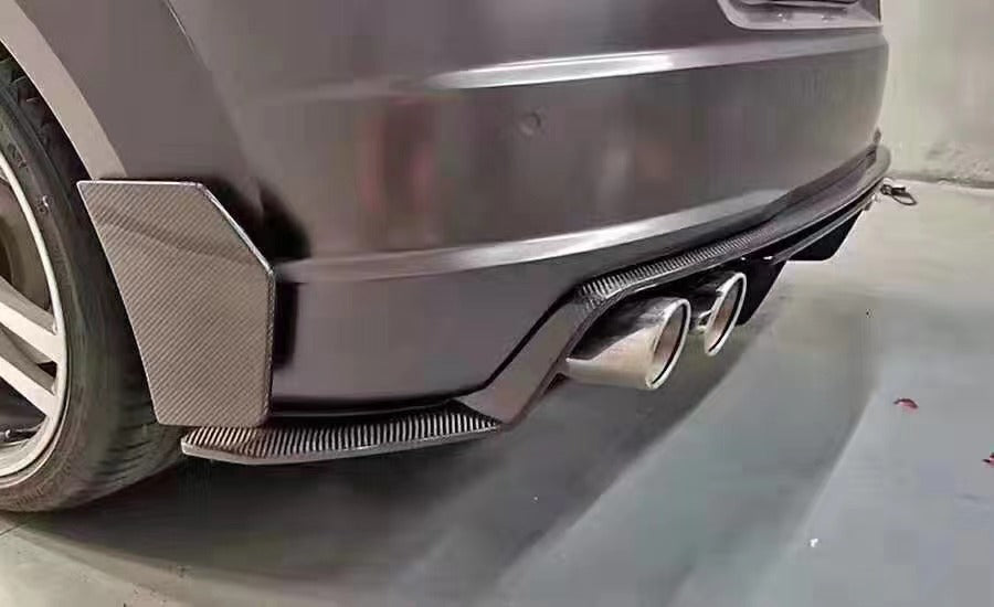 2015-2019 For Audi TTRS TTS TT MK3 FV Real Carbon Fiber Rear Bumper Diffuser Splitter Lip