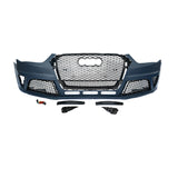 2013-2016 For A4/S4 B8.5 RS4 Style Front Bumper With Fog Light Grille Honeycomb Grille