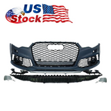 2012-2015 For A6/S6 C7 Body Kits C7 To RS7 C7.5 Style Front Bumper With Honeycomb Grille | Front Lip