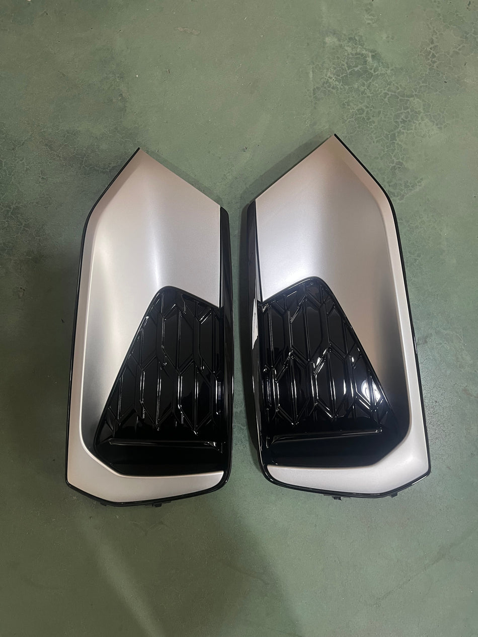 2019-2025 For Audi A7 S7 C8 Front Bumper Down Grille Honeycomb Style Fog Light Grilles