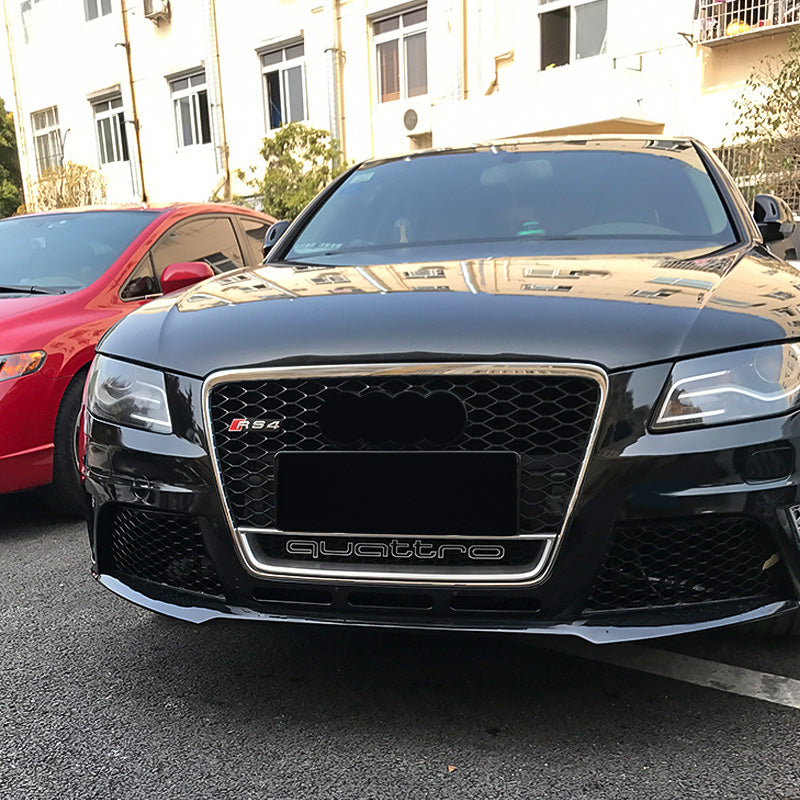 2008-2012 For Audi A4 S4 B8 RS4 Style Honeycomb Front Grille With Lower Mesh