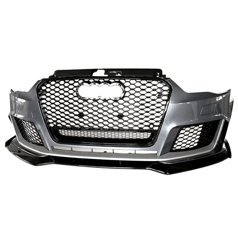 2013-2016 For A3/S3 8V Body Kits With Honeycomb Grille Front Lip Splitter | RS3 Bumper