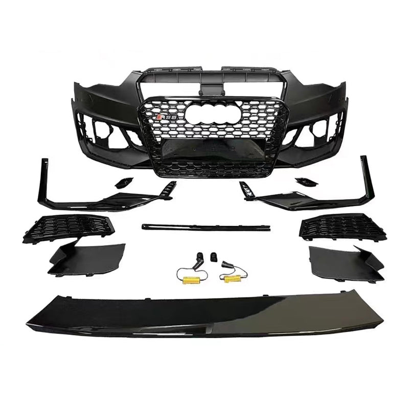 2012-2016 For Audi A5/S5 B8.5 Upgrade B9 Body Kits With Fog Light Bumper Down Grille Honeycomb Grille | RS5 Front Bumper