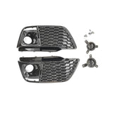 2019-2021 For Audi Q5 SQ5 B9 Front Bumper Down Grille Honeycomb Style S Line Fog Light Grilles