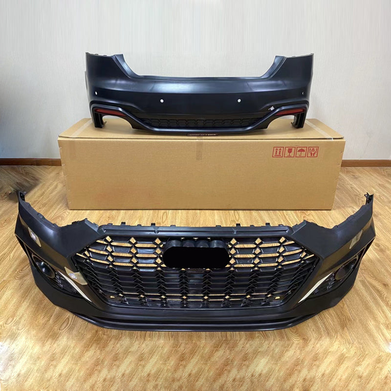 2020-2025 For A5/S5 B9.5 Front Bumper RS5 Style Body kits with ACC Honeycomb Grille |Side Grilles| Front Lip