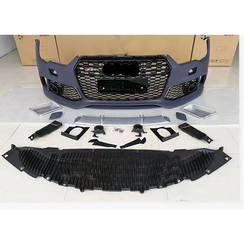 2016-2018 For A7/S7 C7.5 Body Kits RS7 Style Front Bumper With Honeycomb Grille Fog Light Grille