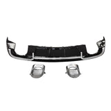 2017-2019 For Audi A3 S3 8V.5 Non S-line rear diffuser and large dual tailpipe