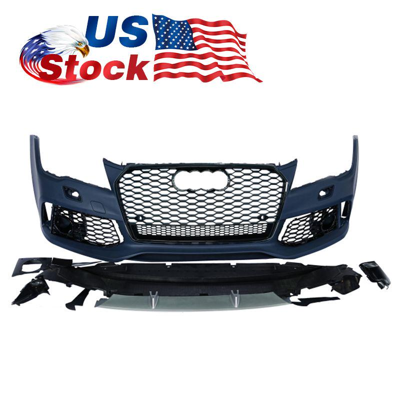 2008-2015 For A7/S7 C7 Upgrade To C7.5 RS7 Style Front Bumper Body kits With Honeycomb Grille