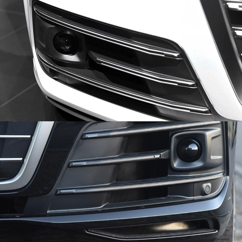 2016-2019 For Audi Q7 SQ7 4M Front Bumper Down Grille Honeycomb Style Fog Light Grilles