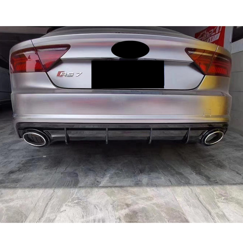 2016-2018 For Audi A7 S7 C7.5 Rear Bumper Diffuser With Tailpipe Exhaust Tips
