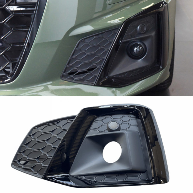 2020-2024 For Audi A5 S5 B9.5 Front Bumper Down Grille Honeycomb Style Fog Light Grilles