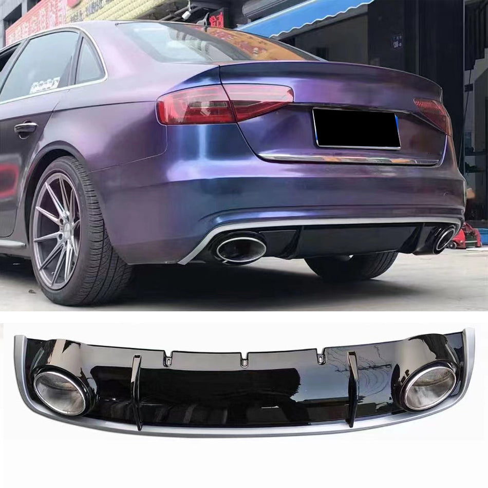 2013-2016 For Audi A4 S4 B8.5 Non S line diffuser with tailpipe