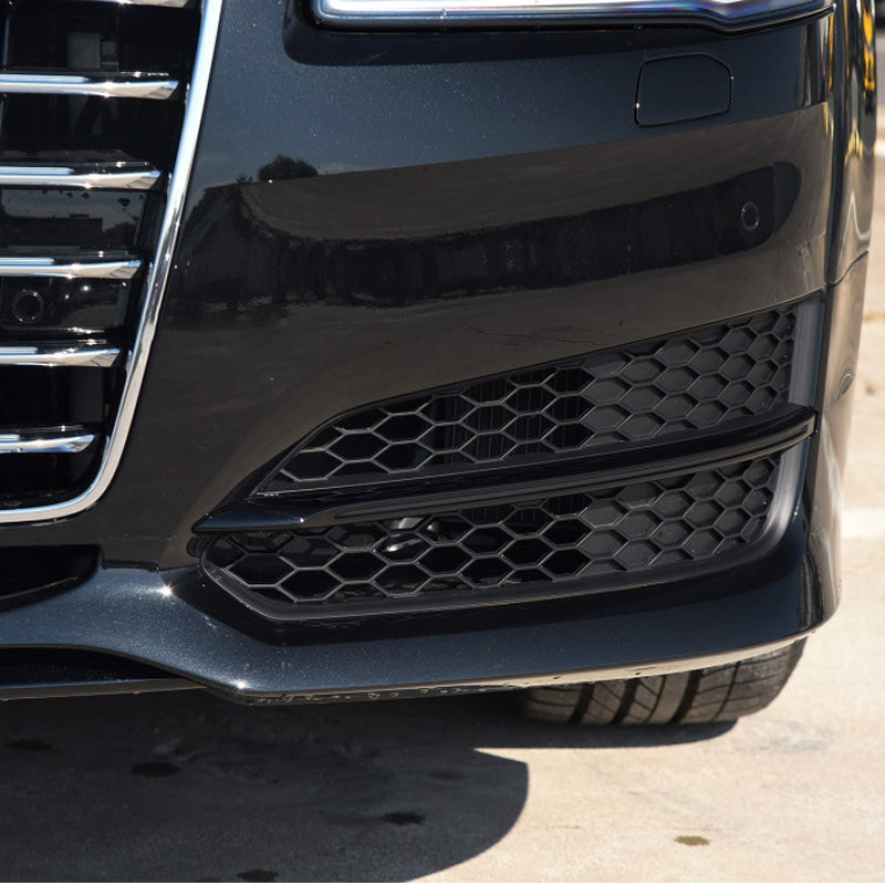 2015-2018 For Audi A8 S8 D4 PA Front Bumper Down Grille Honeycomb Style S line Fog Light Grilles