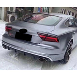 2016-2018 For Audi A7 S7 C7.5 Rear Bumper Diffuser With Tailpipe Exhaust Tips