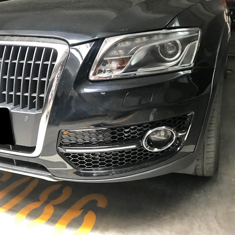 2009-2012 For Audi Q5 SQ5 8R/B8 Front Bumper Down Grille Honeycomb Style Non S line Fog Light Grilles